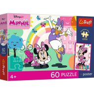 Disney Minnie myška 60-dielne prémiové Plus puzzle pre deti s plagátom - Trefl