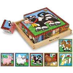 Domáce zvieratká drevené kocky - Melissa & Doug obrázok 2