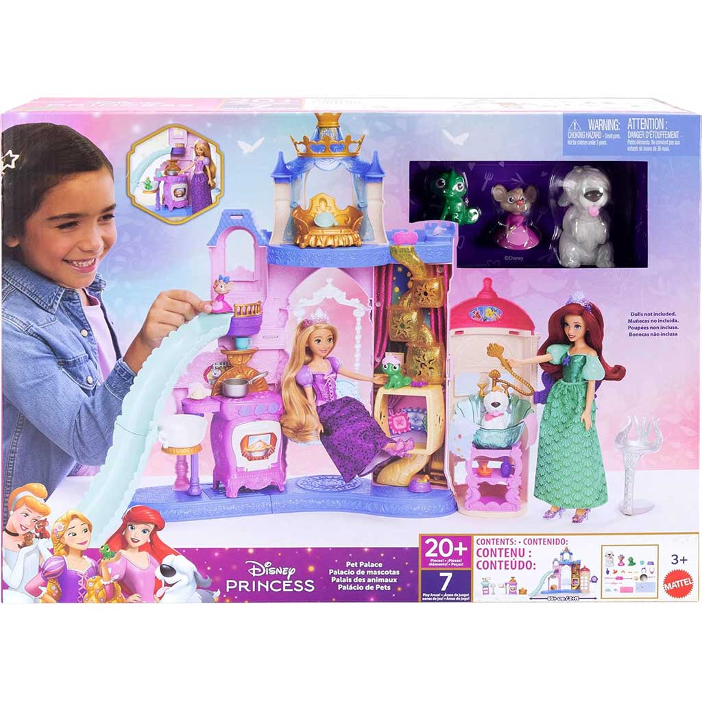 Disney Princezné: Hračkový set zámku pre domáce zvieratá - Mattel