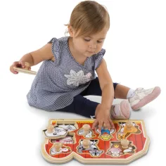 Farmová drevená forma puzzle s rúčkou - Melissa & Doug obrázok 2