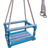 Drevená hojdačka modrá