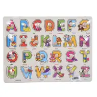 Drevené farebné veľké písmená, vkladačka