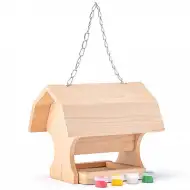 Drevené kŕmidlo pre vtáky s farbou  - Woodyland