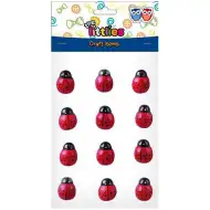 Drevené lienky na dekoráciu 18 mm 12 ks