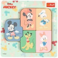 Drevené vkladacie puzzle s tvarmi Disney Minnie myš a priatelia - Trefl