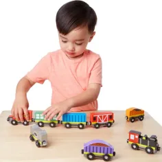 Drevený vlakový set 8 kusový - Melissa & Doug obrázok 2