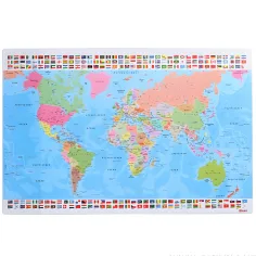 Spirit: Svetová mapa s vlajkami stolný podložka 60x40cm