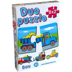 DUO Puzzle Stavebné stroje - D-Toys
