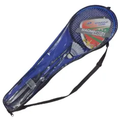 Dvojitá sada kovových bedmintonových rakiet s taškou a bedmintonovým košíkom obrázok 3