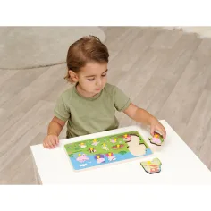 Eichhorn: Peppa prasiatko drevený úchytový tvarový puzzle 13 ks obrázok 2