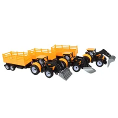 Engineering Truck: Bagrový traktor pracovný stroj s dvojnápravovým prívesom 45 cm obrázok 4