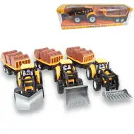 Engineering Truck: Bagrový traktor s prívesom a sudmi v rôznych verziách 43cm