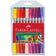 Faber-Castell: 10 k set farebných fixiek - obojstranných