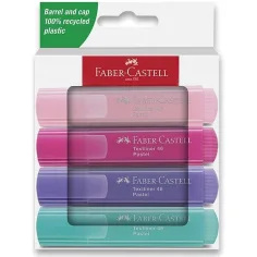 Faber-Castell: 1546 Zvýrazňovač pastelová farba 4ks sada