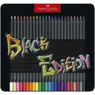 Faber-Castell: Black Edition 24 dielny set farebných ceruziek v kovovej krabičke