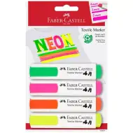 Faber-Castell: Fixka na textil v neónovej farbe 4 dielny set
