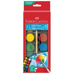 Faber-Castell: Vodové farby 12ks sada s 30mm kruhmi obrázok 1