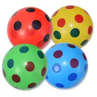 Farebná bodkovaná gumová lopta v rôznyh variantoch 22cm