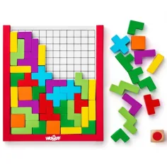 Farebná drevená tetris skladačka - Woodyland obrázok 2