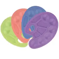 Farebná plastová maliarska paleta v niekoľkých verziách