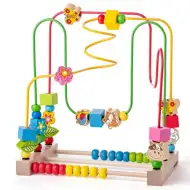Farebné bludisko na posúvanie guličiek s počítadlom - Woodyland