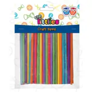 Farebné drevené palice 4x10mm 100 dielny set