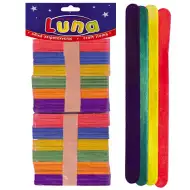 Farebné drevené paličky 114mm 100ks