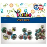 Farebné plastové oči v 3 veľkostiach 22ks