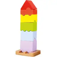 Farebný vežový domček 7 ks skladací set