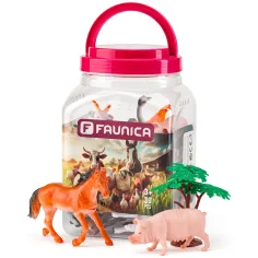 Faunica: Hračková súprava farmárskych zvierat v vedre - Woodyland