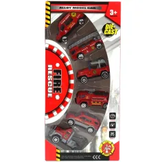 Fire Rescue: Sada 6 ks hasičských autíčok 1/64 obrázok 3