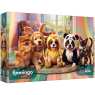 Flamingo by puzzle Oblečiteľné domáce zvieratá 400-dielne puzzle - Trefl