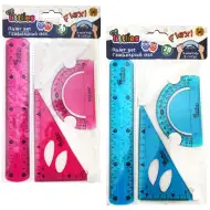 Flexibilné plastové pravítko 3 dielny set vo dvoch variantoch