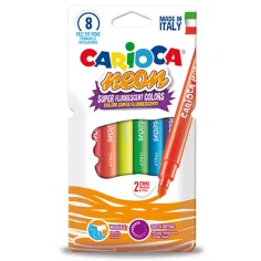 Fluorescenčný neonový farebný fix 8 ks sada - Carioca