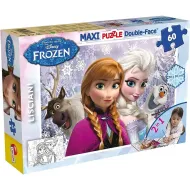 Frozen Sestry 2 v 1 60-dielne maxi puzzle a omaľovánka 70x50 cm - Lisciani