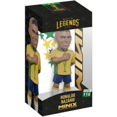 Futbalista akčná figúrka, 12 cm - Svetový pohár Legenda Brazília Ronaldo v dresu č. 9