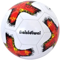 Futbalová lopta s umelej kože s krížovým vzorom 23 cm obrázok 2