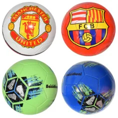 Futbalová lopta s umelej kože s krížovým vzorom 23 cm obrázok 5