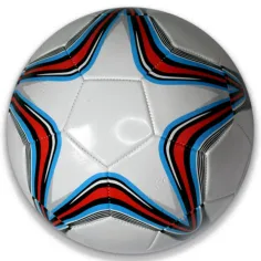 Futbalová lopta z umelej kože s hviezdičkovým vzorom 22 cm - rôzne verzie obrázok 2