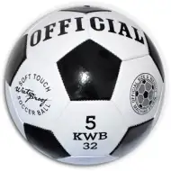 Futbalová lopta z umelej kože v čierno-bielej farbe 23cm