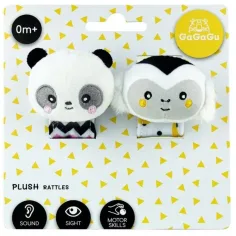 GaGaGu: Dvojitá chrastítko súprava - Opica a Panda