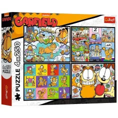 Garfieldove dobrodružstvá 4x250ks puzzle - Trefl