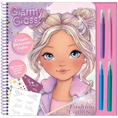 Glammy Gloss: Módny návrhár a farbiaci kreatív set s fixkami a nálepkami obrázok 1