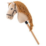 Gracia koník na tyči hobby horse v béžovej farbe - Woodyland