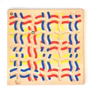 Guličková drevená hračka na rozvoj zručnosti 25x25cm