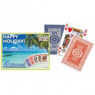 Happy Holiday vodotesné plastové žolíkové karty 2x55 - Piatnik