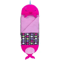 Happy Nappers: Ružová veľryba, spací vak s vankúšom 137cm obrázok 2