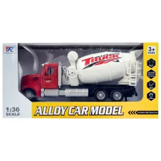 Heavy Duty Truck: Kovový model domiešavača s otvárateľnými dverami a otočným bubnom 1/36 obrázok 2