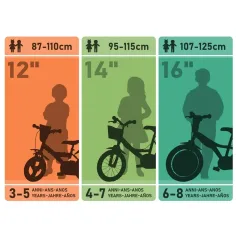 Hot Wheels 16” detský bicykel s držiakom na fľašu a bočnými kolesami v oranžovo-čiernej farbe – Dino Bikes bicykel obrázok 5