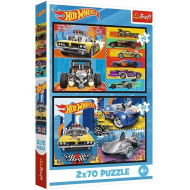 Hot Wheels - 2 x 70 dielne puzzle - Trefl
